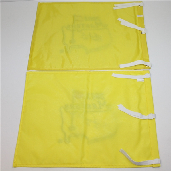 Ben Crenshaw(2003) & Bernhard Langer(2012) Signed Masters Flags with Years Won Inscriptions JSA ALOA