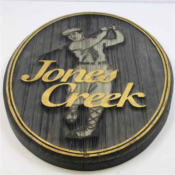 'Jones Creek' Large Wooden Carved Golf Course Sign - Unique