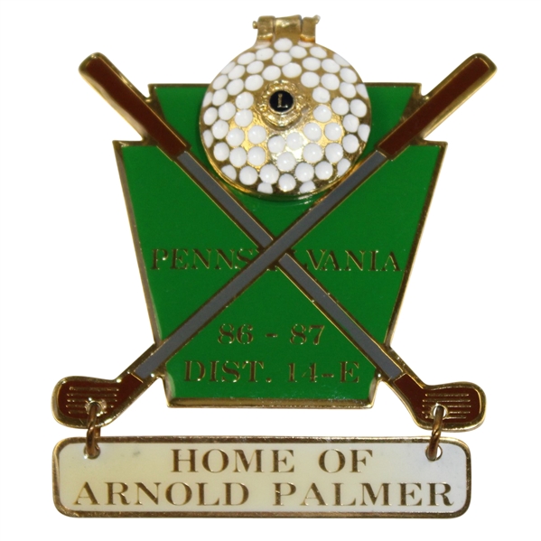 Lion's Club 'Part of Arnie's Army' Arnold Palmer Metal Pocket Crest - Crossed Clubs