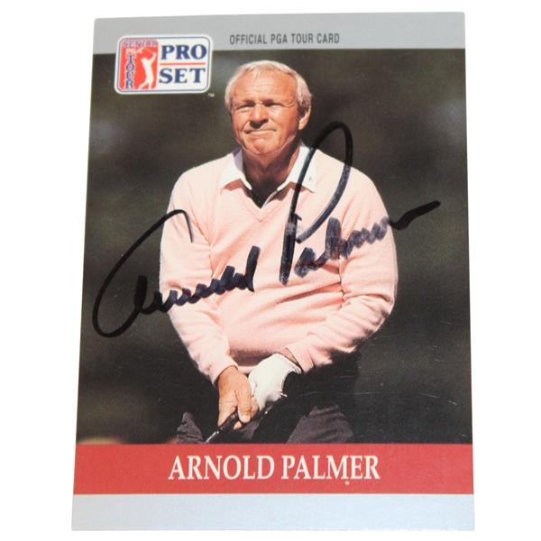Arnold Palmer Signed Official 1991 Pro-Set Golf Card JSA ALOA