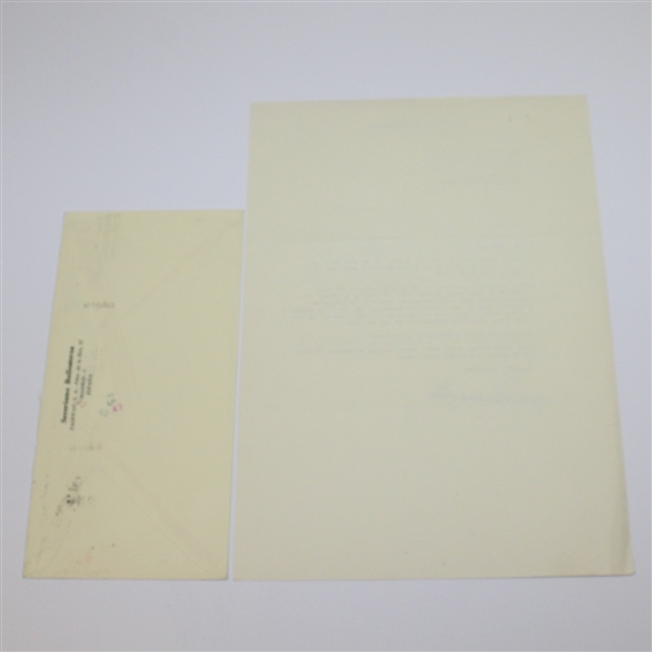 Seve Ballesteros Signed 1985 'Severiano Ballesteros' Letter with Envelope JSA ALOA