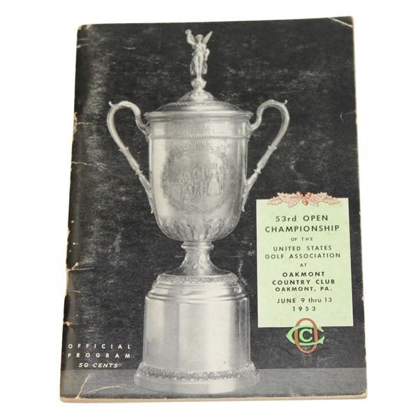 1953 US Open at Oakmont CC Official Program - Hogan Winner