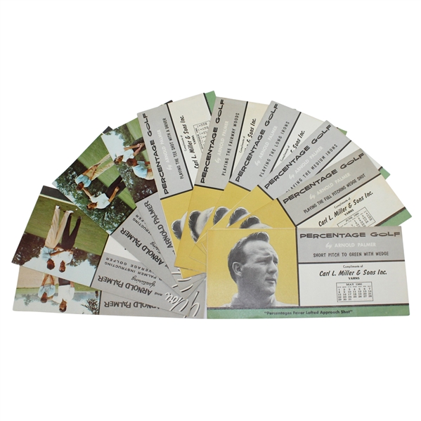 Ten Arnold Palmer Golf Instructional Fold Out Booklets