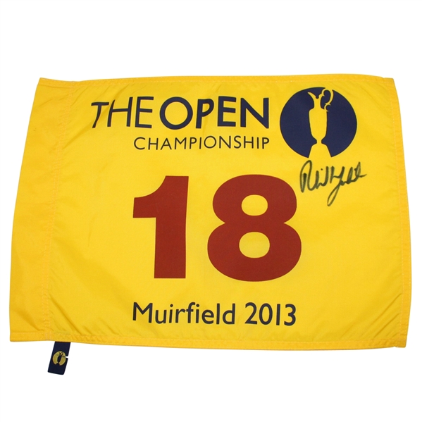 Phil Mickelson Signed 2013 Open Championship at Muirfield Flag PSA/DNA #Z00138