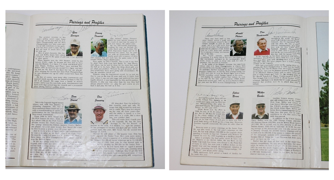 Multi-Signed 1983 Liberty Mutal Legends of Golf Program - Palmer, Guldahl, Demaret, etc JSA ALOA