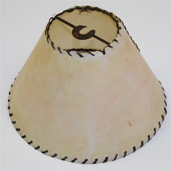 Circa 1920's French 'Le Golf' Ceramic Lamp with Shade