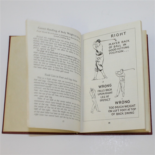 1935 Red Hard Cover Rights and Wrongs of Golf by Bobby Jones