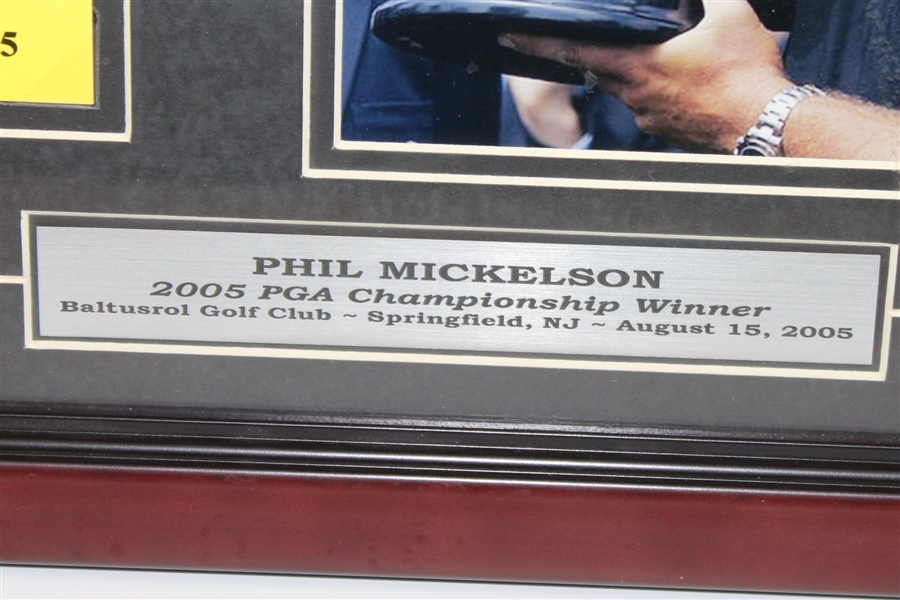 Phil Mickelson 2005 PGA Championship Ticket and Photo Display - Frame