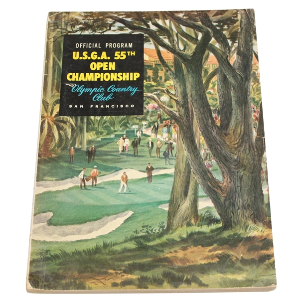 1955 US Open Championship at Olympic Club Official Program - Jack Fleck Winner