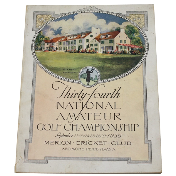 1930 US Amateur National Championship Program - Bobby Jones Grand Slam Final Leg