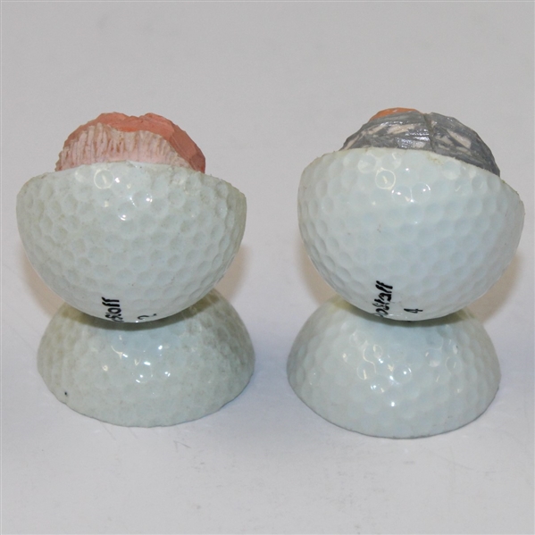 Hand Carved From Real Golf Balls - Old Man & Woman