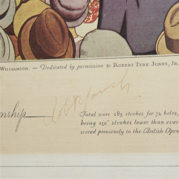 Bobby Jones Signed 1930 Currier & Ives British Open @ St. Andrews - RARE- W/JSA Authenticity