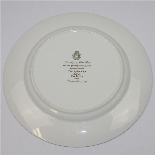 1985 Ryder Cup Ltd Ed The Belfry Player Gift Plate - Out of 25