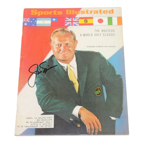 Jack Nicklaus Signed Sports Illustrated 4/10/1967 JSA #P36683