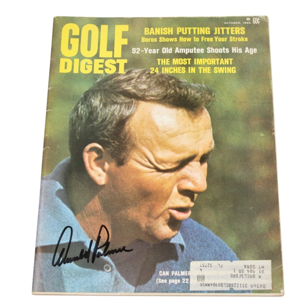 Arnold Palmer Signed Golf Digest 10/1968 JSA #P36667