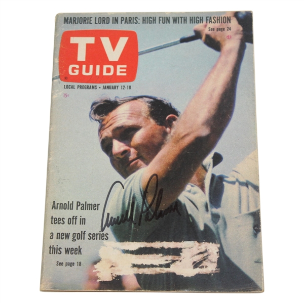 Arnold Palmer Signed TV Guide 1/12-18/1963 JSA #P36710