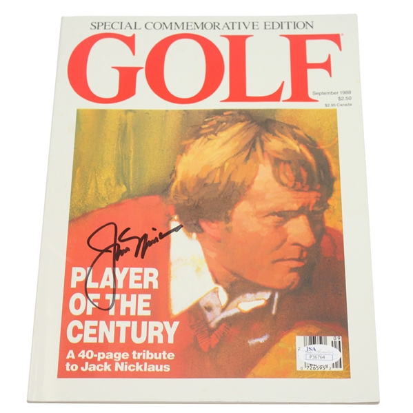 Jack Nicklaus Signed GOLF 'Players of the Century' 9/1988 JSA #P36764