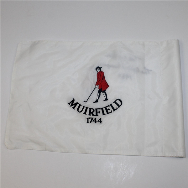 Tom Watson Signed Muirfield Embroidered Flag with 'The Open Champion 1980' JSA ALOA
