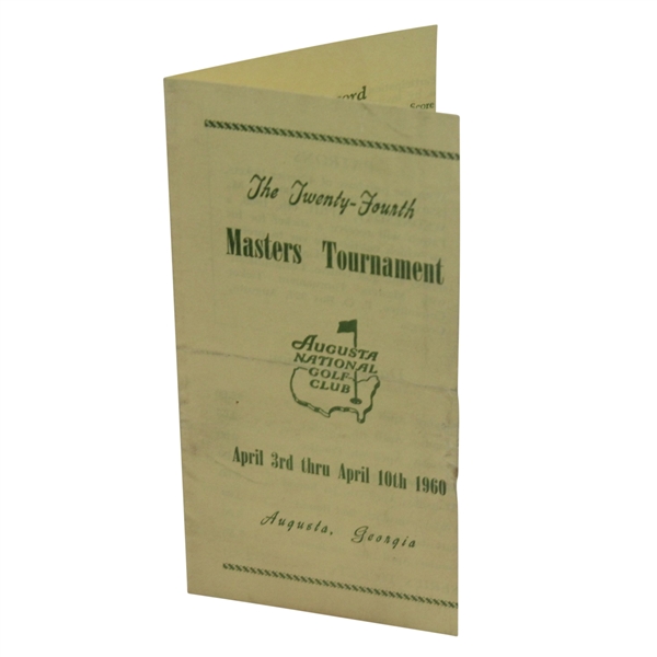 1960 Masters Tournament Original Ticket Brochure for Prospective Patrons