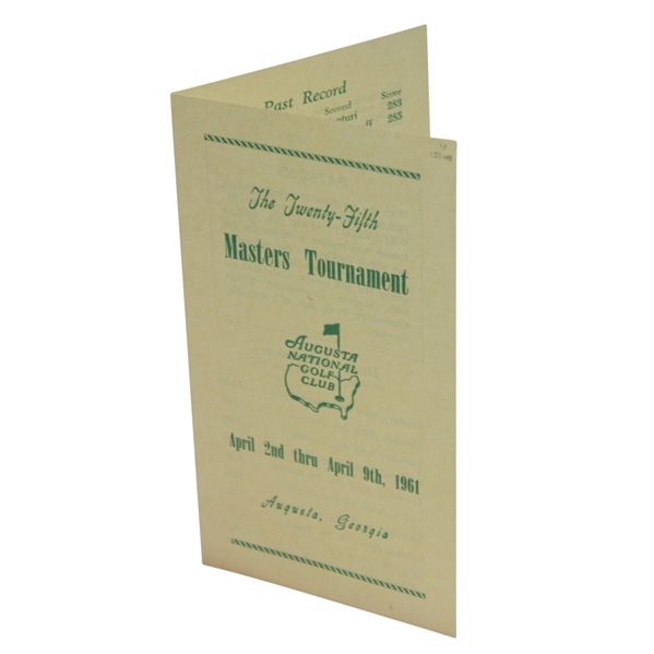 1961 Masters Tournament Original Ticket Brochure for Prospective Patrons