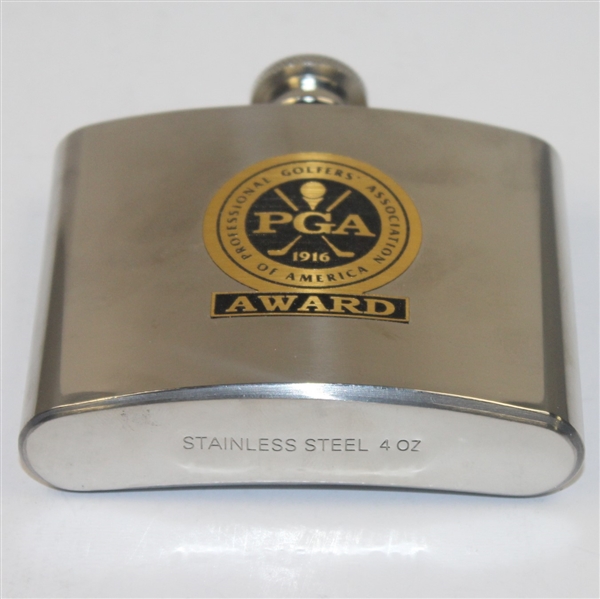 Undated Stainless Steel PGA of America Award 4oz Flask