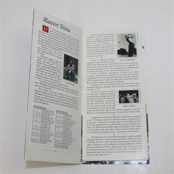 1986 Masters Tournament TV Viewer's Guide