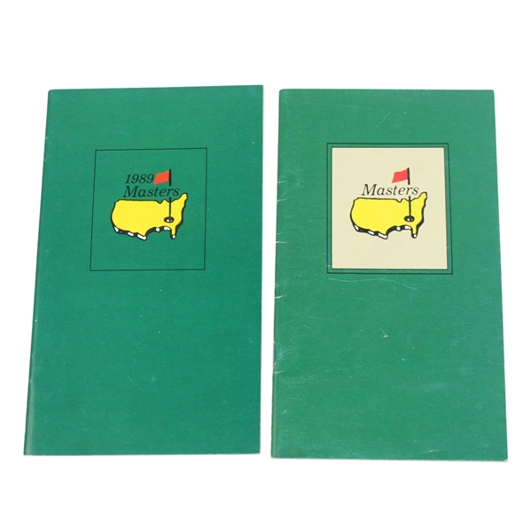 Lot of Two Masters Yardage Guides - 1989 and Unknown Earlier Guide
