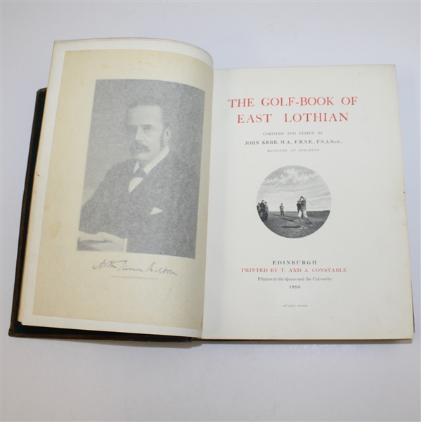  SCARCE 1896 The Golf Book of East Lothian by John Kerr Ltd Ed #81/500 Signed by Kerr JSA ALOA