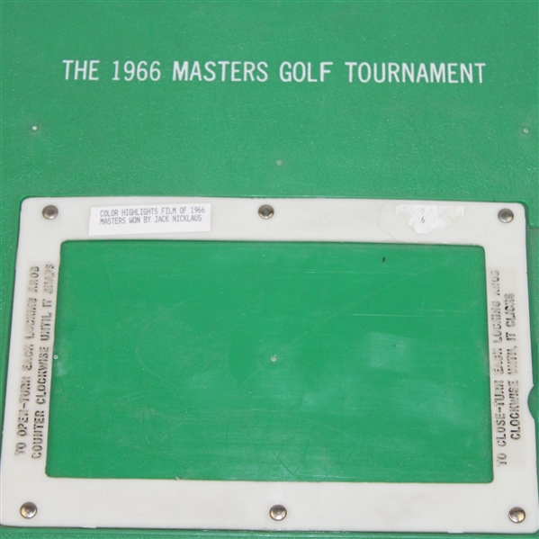 1966 Masters Tournament 16mm Film in Green Case - Jack Nicklaus Win