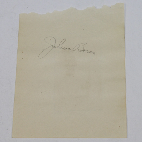 Julius Boros Signed Cut Plus 1963 US Open Scorecard JSA ALOA