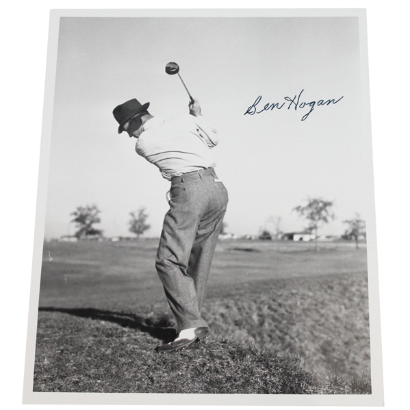 Ben Hogan Signed 1938 Photo - Swinging - Ft. Worth Star-Telegraph FULL JSA #Z02635
