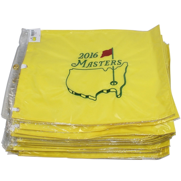 Lot of Twenty-Five 2016 Masters Embroidered Flags - Danny Willet Winner