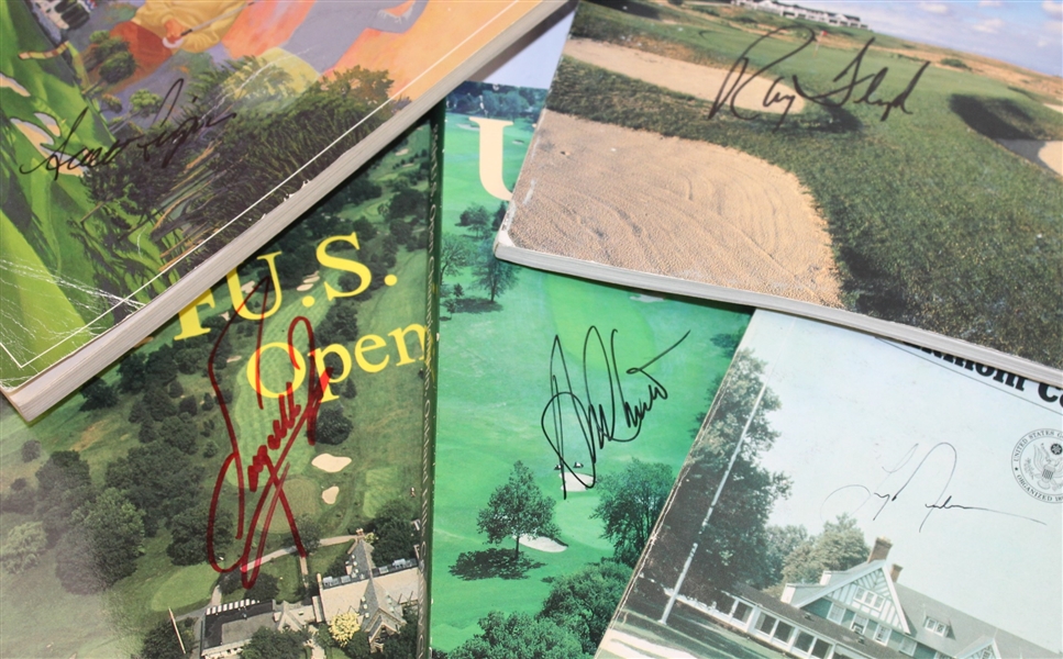 Lot of Five Signed US Open Programs - 1983, 1984, 1985, 1986, & 1987 JSA ALOA
