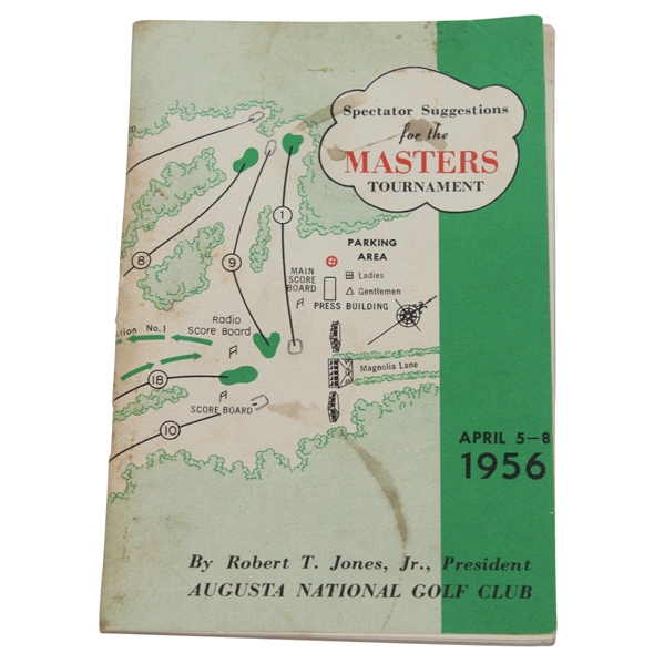 1956 Masters Tournament Spectator Guide - Jack Burke Winner