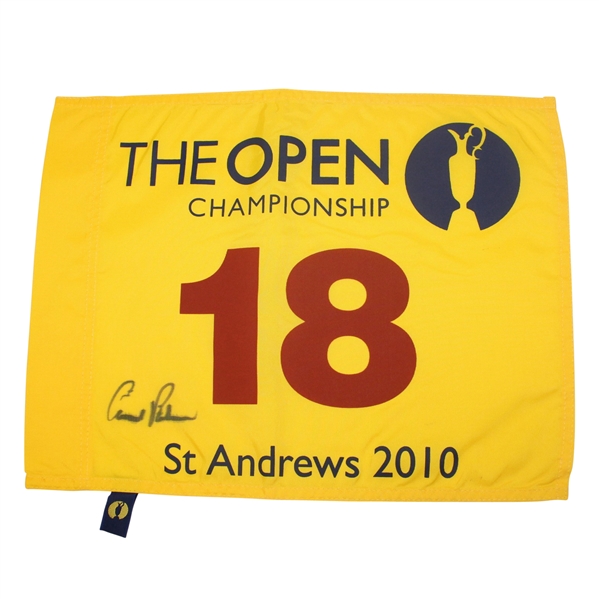 Arnold Palmer Signed 2010 British Open Flag JSA ALOA