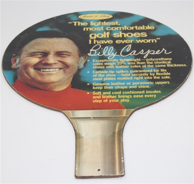 Oversize Billy Casper Sears Golf Shoes Point of Sale Advertising Sign/Paddle