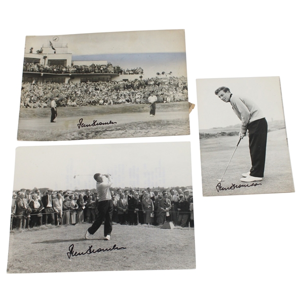 Three Peter Thomson Signed Original Open Wire Photos - 1954, 1955, & 1956 JSA ALOA