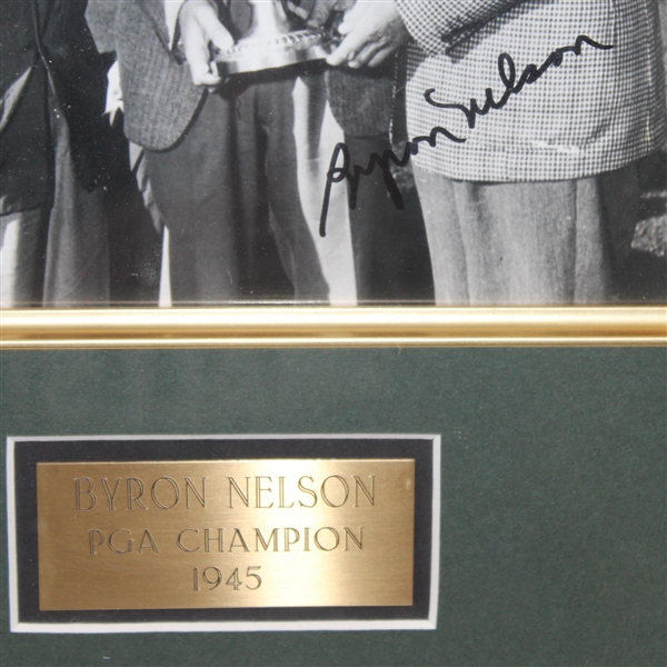 Byron Nelson Signed PGA Champ Photo - Frame JSA ALOA