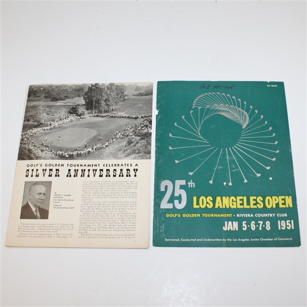 1951 Los Angeles Open Program - Multi-Signed by Boros, Wall, and others JSA ALOA