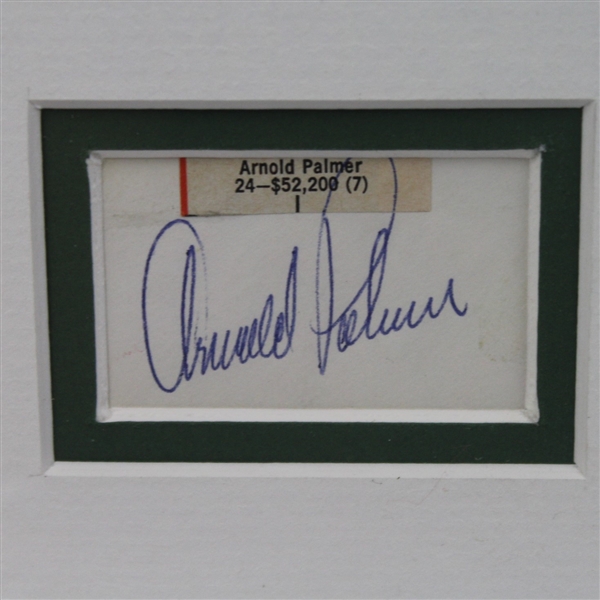 Arnie in the Rain LeRoy Neiman Print Signed W/ Arnold Palmer Cut Auto Added- JSA #P12454