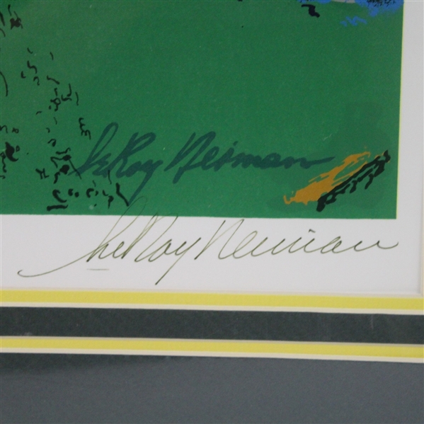Leroy Neiman Signed 'Augusta Golf' 1990 Serigraph-Depicts Nicklaus/Faldo @ Masters- JSA ALOA