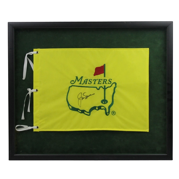 Jack Nicklaus Signed Masters Undated Embroidered Flag - Framed JSA ALOA
