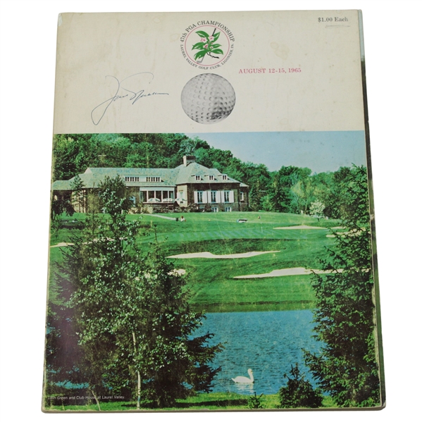 Jack Nicklaus Signed 1965 PGA Championship at Laurel Valley Program JSA ALOA