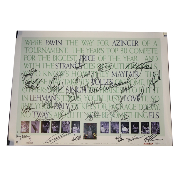 Multi-Signed 1996 Tour Championship Poster - Steve Jones Collection JSA ALOA