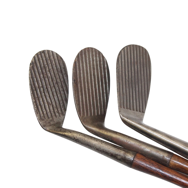 Set of Three Deep Groove Irons - Spalding F-6, Chattell, & Bakspin