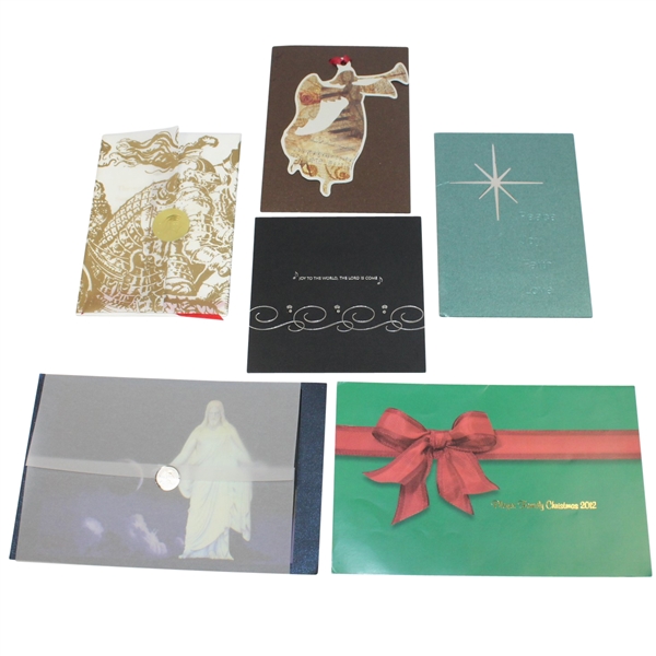Lot of 6 Christmas Cards from the Gary Player Family - 2006, '07, '09, '11, '12, & '14