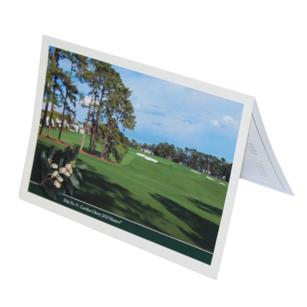 2010 Masters Tournament Clubhouse Menu - Phil Mickelson Winner-Hole #9 Carolina Cherry Cover 