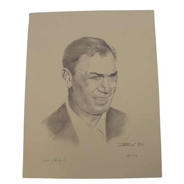 Ben Hogan Ltd Edition 11x14 Van Zandt Drawing #20/100