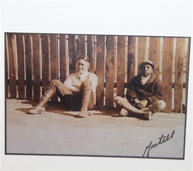 'Bobby Jones & Caddy 1923 August' Photo Piece - Framed