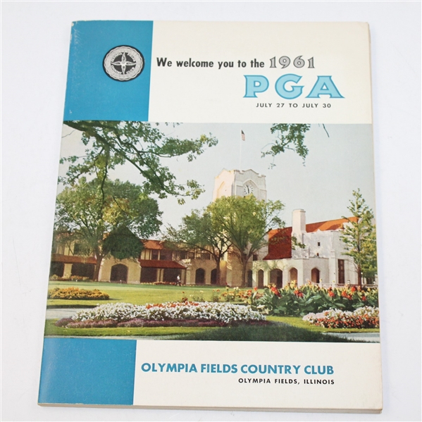 1961 PGA Championship at Olympia Fields Program - Dow Finsterwald Winner